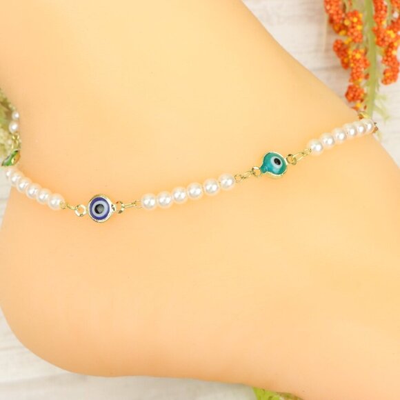 "Handmade Anklet – Elegant & Delicate Jewelry for Women | UNVRC1451 - Picture 6 of 10